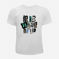 thumbnail image 1 of It Is What It Is" Ransom Note Style Graphic T-Shirt, 1 of 3