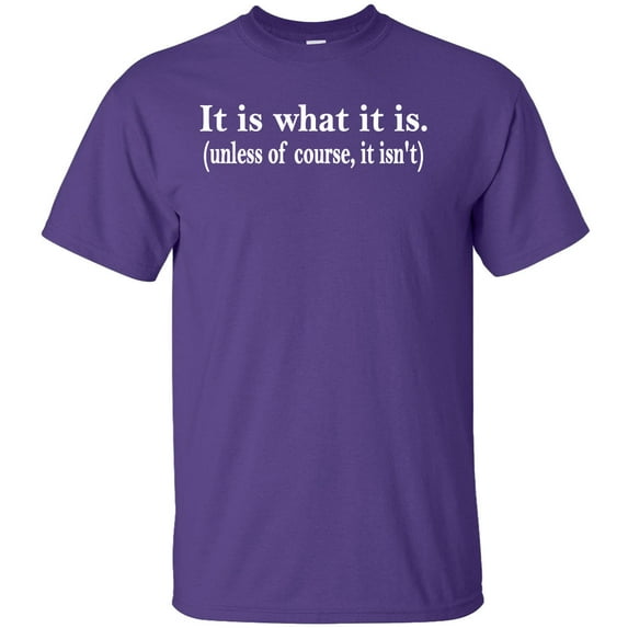 It Is What It Is. Unless Of Course, It Isn't Adult T-Shirt