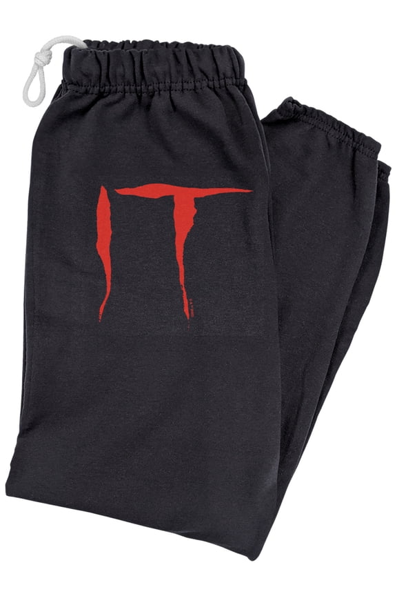 It Logo Unisex Jogger Sweatpants for Men and Women, Black, Large