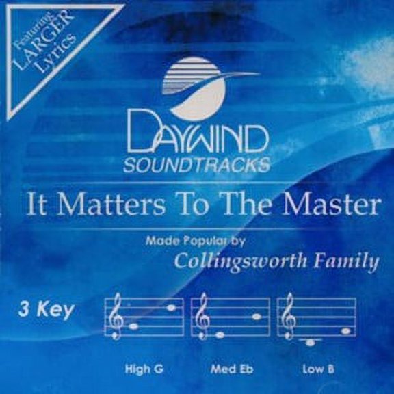 It Matters To The Master, Accompaniment Cd