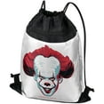 thumbnail image 1 of It Pennywise Come Home Drawstring Backpack Sports Bag Sackpack 17" x 13", Perfect for Gym, Yoga or Practice, 1 of 5