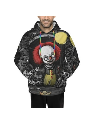 PENNYWISE パーカー XL Horror IT Pennywise Clown Scary Joker Cosplay Hoodie