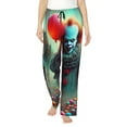 thumbnail image 1 of It Pennywise Horror Women's Pajama Pants, Comfy All Over Print Lounge Pants Casual Sleepwear with Pockets & Drawstring, 1 of 8