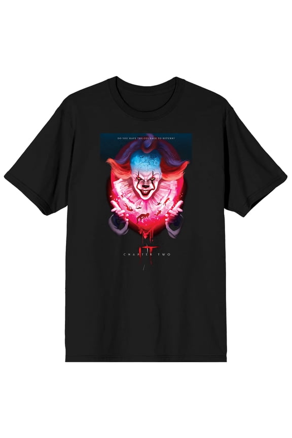 It Pennywise Men's Black Graphic T-Shirt-3XL
