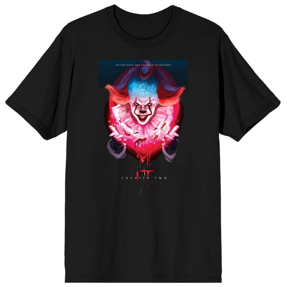 It Pennywise Men's Black Graphic T-Shirt-M