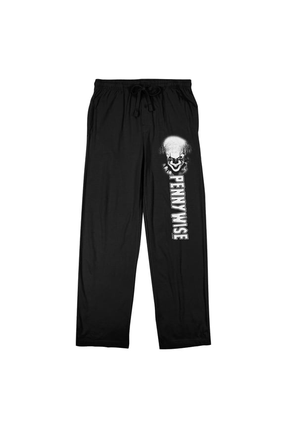 It Pennywise Men's Black Sleep Pajama Pants-Large