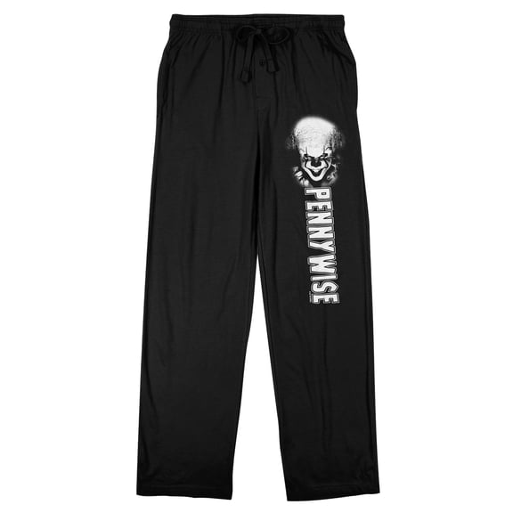 It Pennywise Men's Black Sleep Pajama Pants-Small