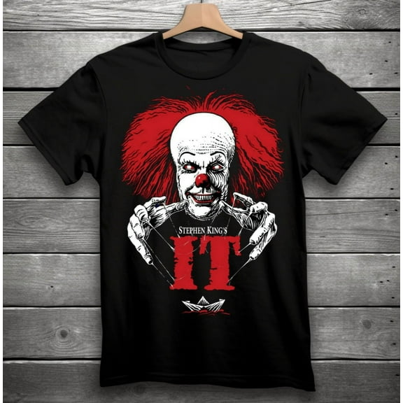 It Pennywise Stephen King Movie Horror T-Shirt Black S-3XL