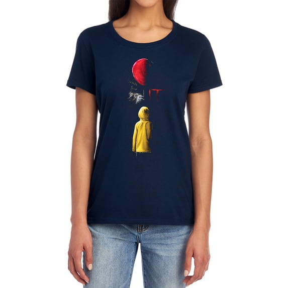 It Red Balloon Women's T Shirt, Navy, X-Large