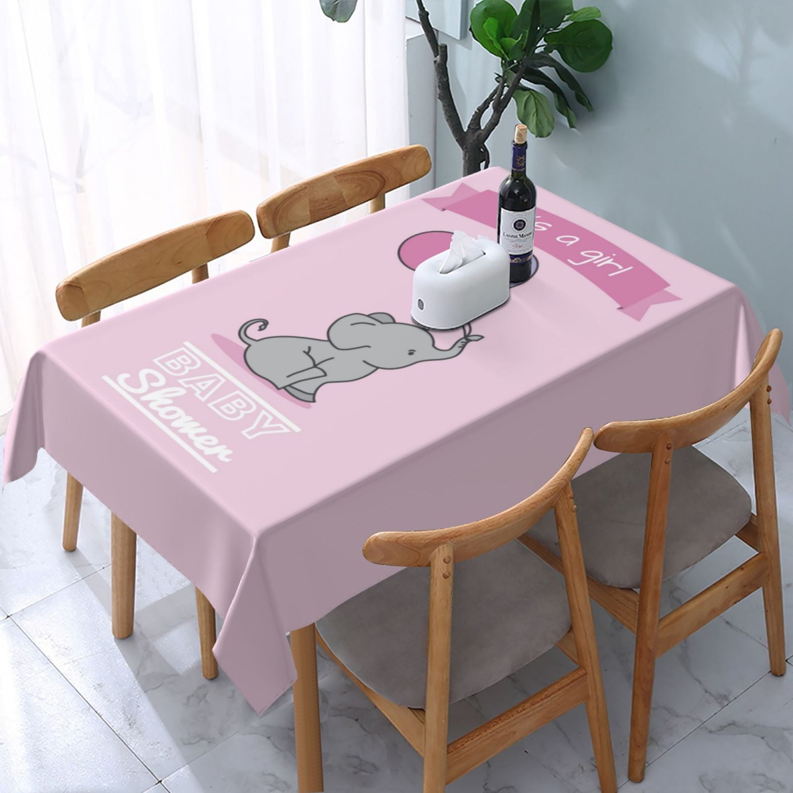 It'S A Girl Baby Shower 2024 Tablecloths Washable Table Cloth Rectangle