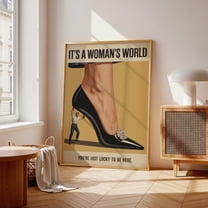 It'S A Woman'S World, Retro Poster, Vintage Wall Art Poster, Feminist Poster, Trendy Apartment Decor, Unframed Poster Size 8x12