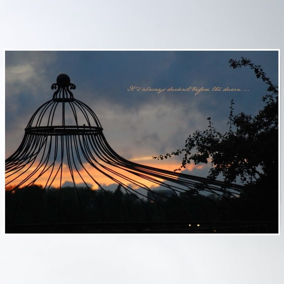 It'S Always Darkest Before The Dawn Poster Wall Art, Modern Wall Decor, 16x24 UNFRAMED
