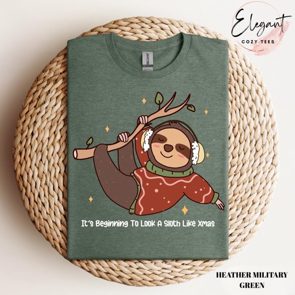 It'S Beginning To Look A Sloth Like Shirt, Trendy Season Sloth Shirt, Sloth Tee Shirt, Festive Sweatshirt All Size S-5XL