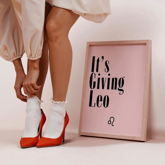 It'S Giving Leo Zodiac Sun Sign Unframed Paper Print