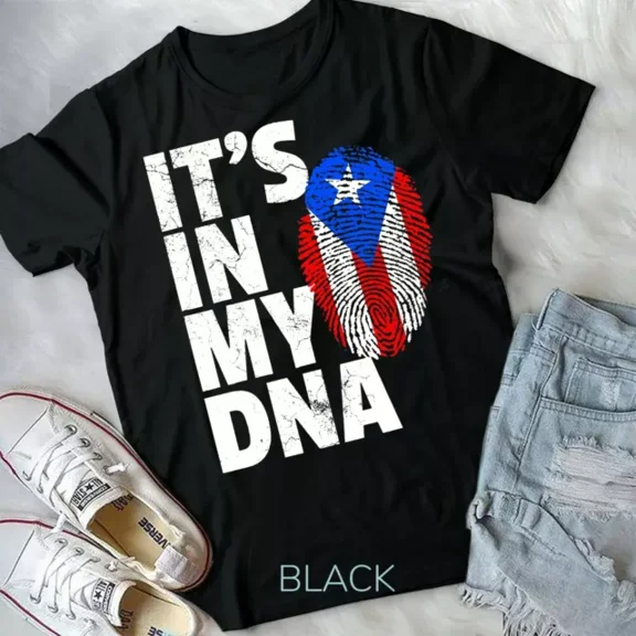 It'S In My Dna Puerto Rico Rican Flag T Shirt Men Women Unisex T-Shirt Unisex S-5XL Hot Trending Shirt, Vintage Birthday Gift