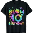 thumbnail image 1 of It'S My 10Th Birthday Glowing 80S 10 Year Old Double Digits T-Shirt, 1 of 6