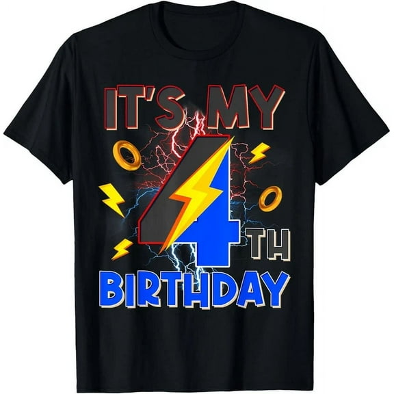 It'S My 4Th Birthday Boy 4Th Matching Hedgehog Party T-Shirt Unisex S-5XL Hot Trending Shirt, Vintage Birthday Gift