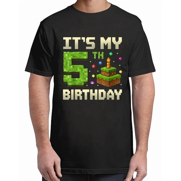It'S My 5Th Birthday Game Pixel Unisex S-5Xl T-Shirt