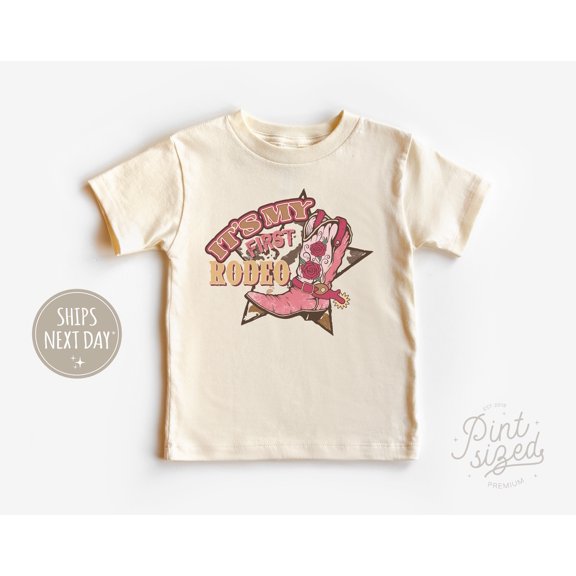 It'S My First Rodeo Toddler Shirt, Cute Western Kids Tee, Little Cowgirl Shirt TODDLER SHORT SLEEVE TEE BELLA CANVAS 3001T