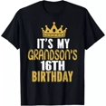 thumbnail image 1 of It'S My Grandson'S 16Th Birthday 16 Years Old Boy T-Shirt Unisex S-5XL Hot Trending Shirt, Vintage Birthday Gift, 1 of 2