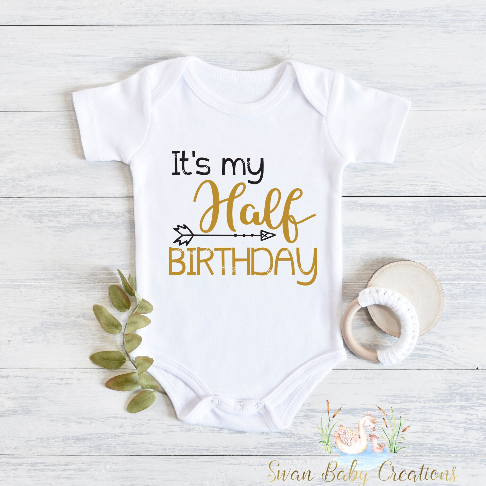It'S My Half Birthday Baby Shirt, Cute Baby Shirt, Baby Boy Or