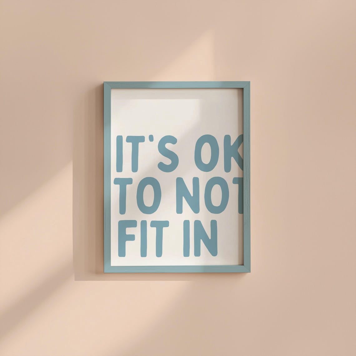 Not Fit In It'S Ok To Not Fit In Poster Uplifting Classroom Therapy Office Poster ...