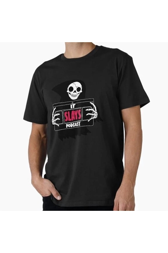 It Slays Podcast Grimm Reaper Logo T-Shirt S-5XL