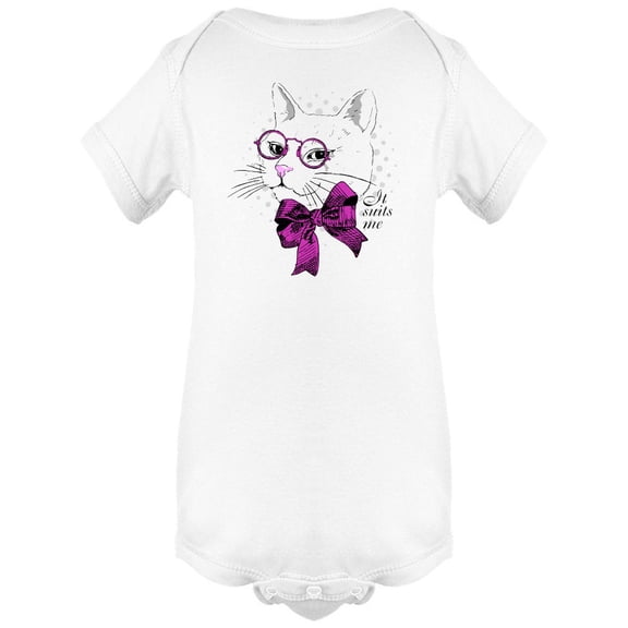 It Suits Me Cute Classy Kitten Bodysuit Infant -Image by Shutterstock, Newborn
