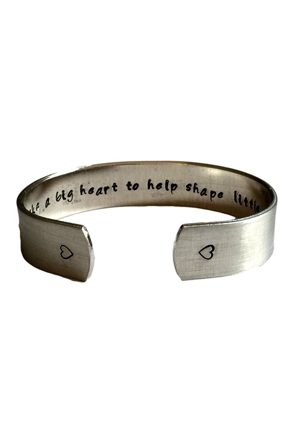 It Takes a Big Heart to Help Shape Little Minds - Gifts for Teachers - Cuff B...