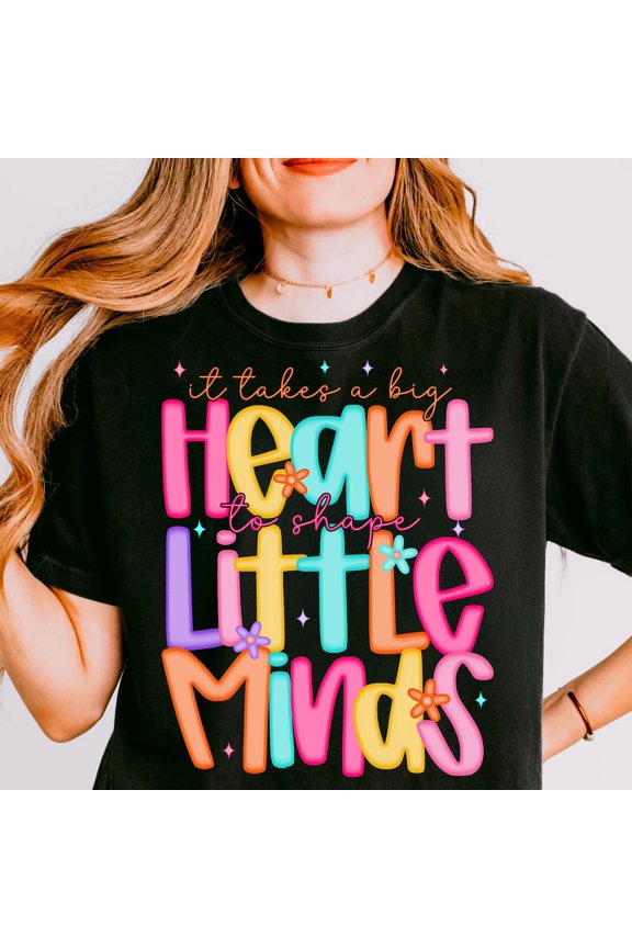 It Takes a Big Heart to Shape Little Minds shirt teacher tshirt for classroom wear