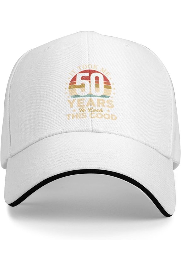 It Took Me 50 Years to Look This Good Gifts Baseball Cap Men Trucker Hat Gift Women Dad Hat Sun Hat Ponytail Hat Black
