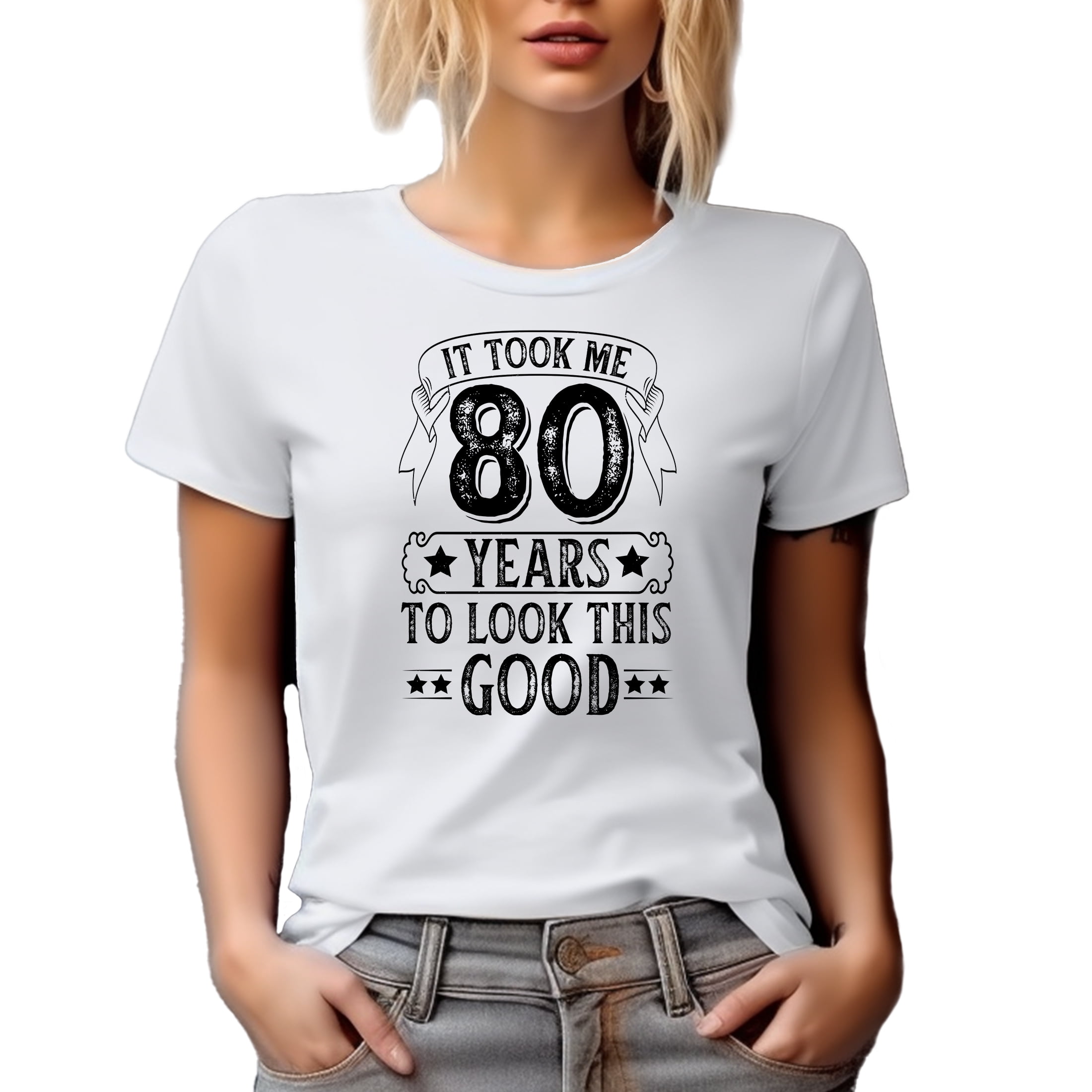 Shenbors Embroidered "It Took Me 80 Years" Baseball Cap - 80th Birthday Gift Dad Hat In Washed Black - View #8