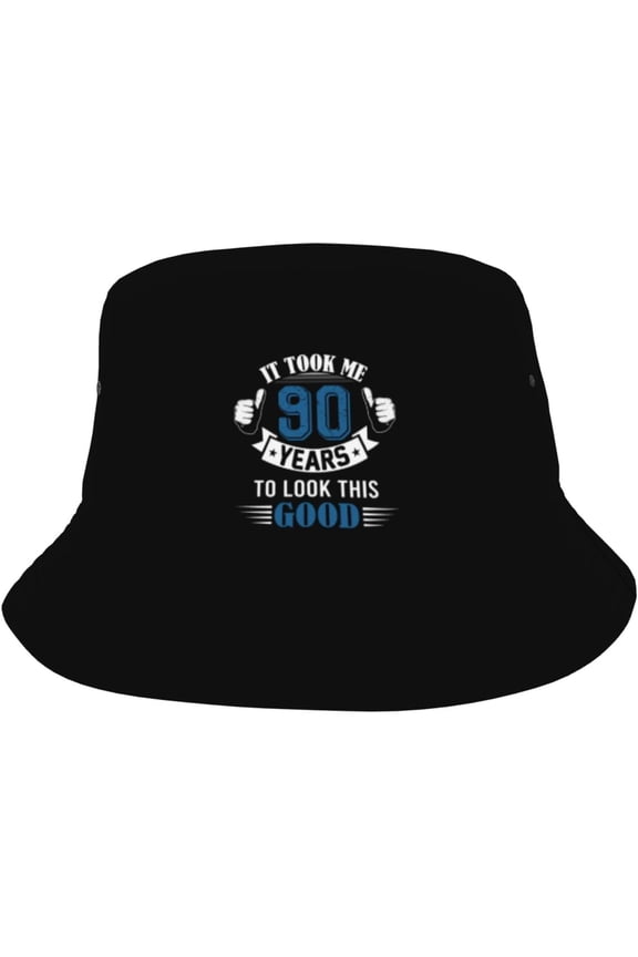 It Took Me 90 Years to Look This Good 90th Birthday Bucket Hat Women Men Sun Uv Protection Foldable Fishing Beach Outdoor Fisherman Cap