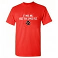 thumbnail image 1 of It Was Me I Let The Dogs Out Sarcastic Humor Graphics Men Funny T Shirt, 1 of 1
