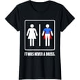 thumbnail image 1 of It Was Never A Dress Superhero Women's Power Girl Feminism T-Shirt, 1 of 3