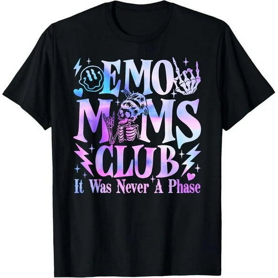 It Was Never A Phase Emo Moms Club Mother'S Day Skeleton T-Shirt Unisex S-5XL Hot Trending Shirt, Vintage Birthday Gift