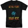 thumbnail image 1 of It & We All Float Down Here Adult Tall Fit Short Sleeve 18-1 T-Shirt, Black - 3X, 1 of 1