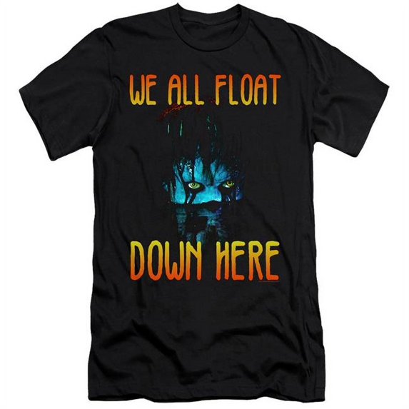 It & We All Float Down Here HBO Adult Short Sleeve 30-1 T-Shirt, Black - Small