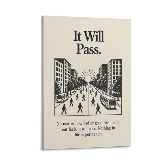 It Will Pass Minimalist Urban Art Print Wall Art Picture Print Artworks Bedroom Living Room