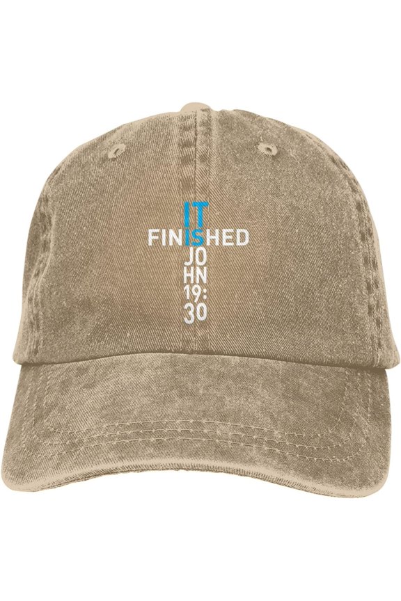 It is Finished John 19:30 Christian Cowboy Hat Cotton Hat Men Women Baseball Cap Dad Hat Adjustable Plain Cap