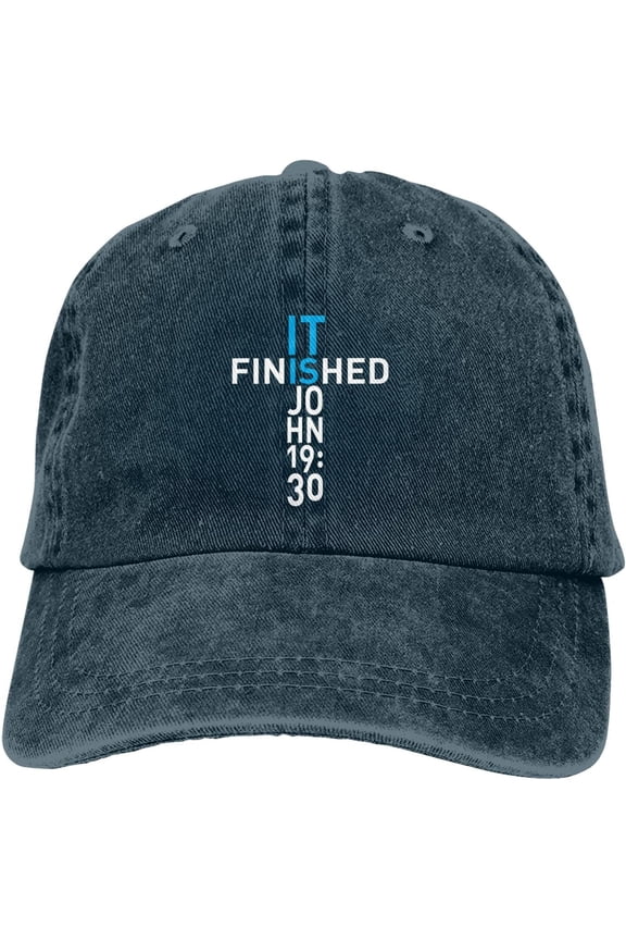 It is Finished John 19:30 Christian Cowboy Hat Cotton Hat Men Women Baseball Cap Dad Hat Adjustable Plain Cap