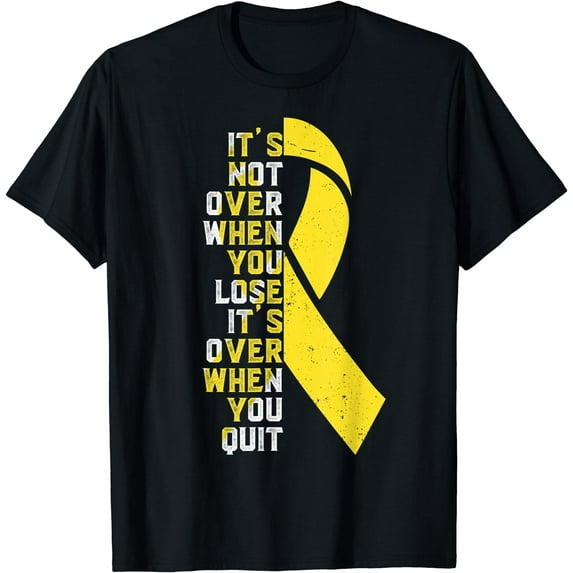 It is Not Over- Sarcoma Cancer Awareness Support Ribbon T-Shirt Black 4X-Large