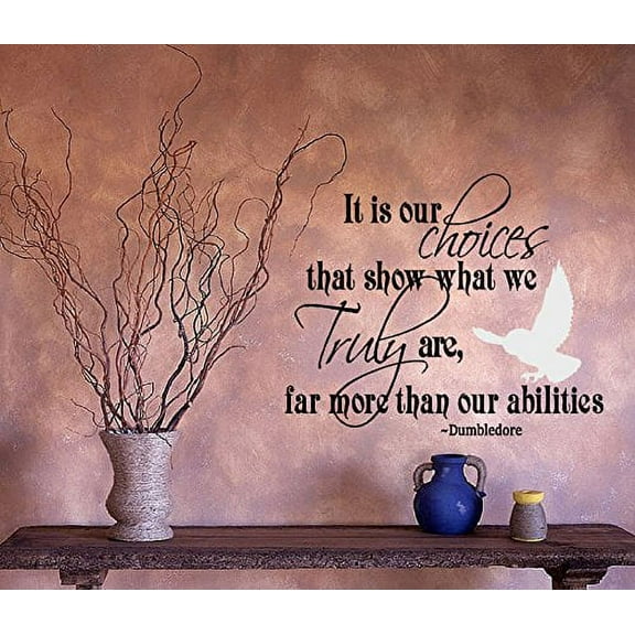 It is OUR CHOICES that show what we TRULY are (Inspirational Quote) Wall Decal… (20" x 24")