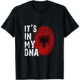 thumbnail image 1 of It is in my DNA fingerprint genes Albania flag country, Gift T-Shirt mens t yirt men，black，women，misfits，journey ，boys, 1 of 4