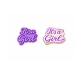 thumbnail image 1 of It&rsquo;s a Girl Script Cookie Cutter & Embosser, 1 of 6