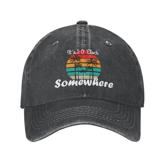 It's 5 O'clock Somewhere Baseball Hats for Men Women Vintage Caps