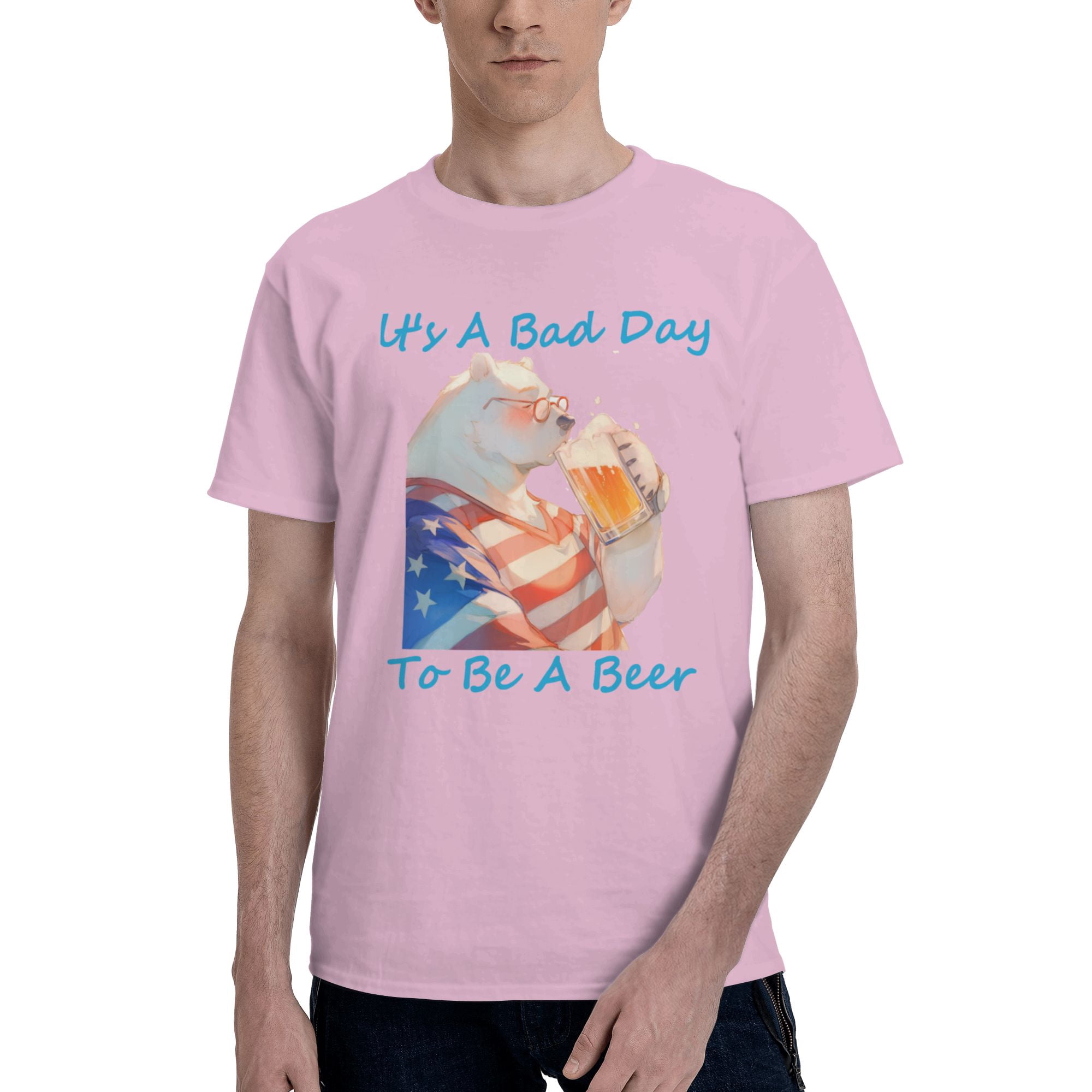It's A Bad Day To Be A Beer Men's Basic Funny Beer Drinking TShirt for