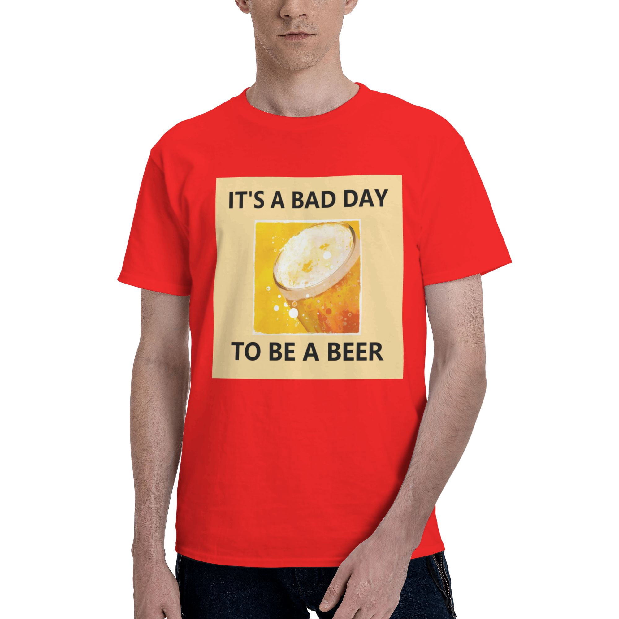 It's A Bad Day To Be A Beer Men's Basic Funny Beer Drinking TShirt for
