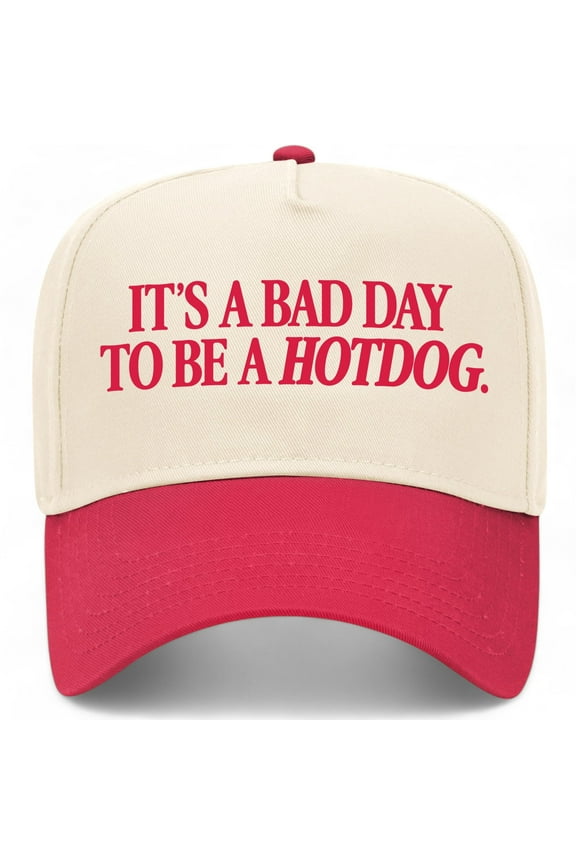 It's A Bad Day To Be A Hotdog Vintage Trucker Hat | Premium Snapback Baseball Hat for Men & Women