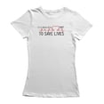 thumbnail image 1 of It's A Beautiful Day To Save Lives Women White T-Shirt, Female Small, 1 of 2